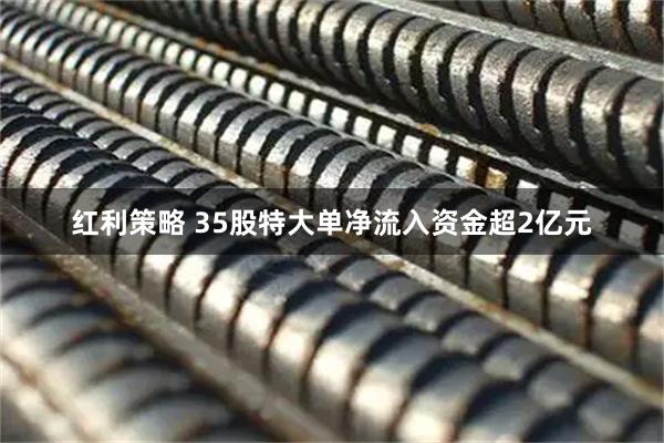红利策略 35股特大单净流入资金超2亿元